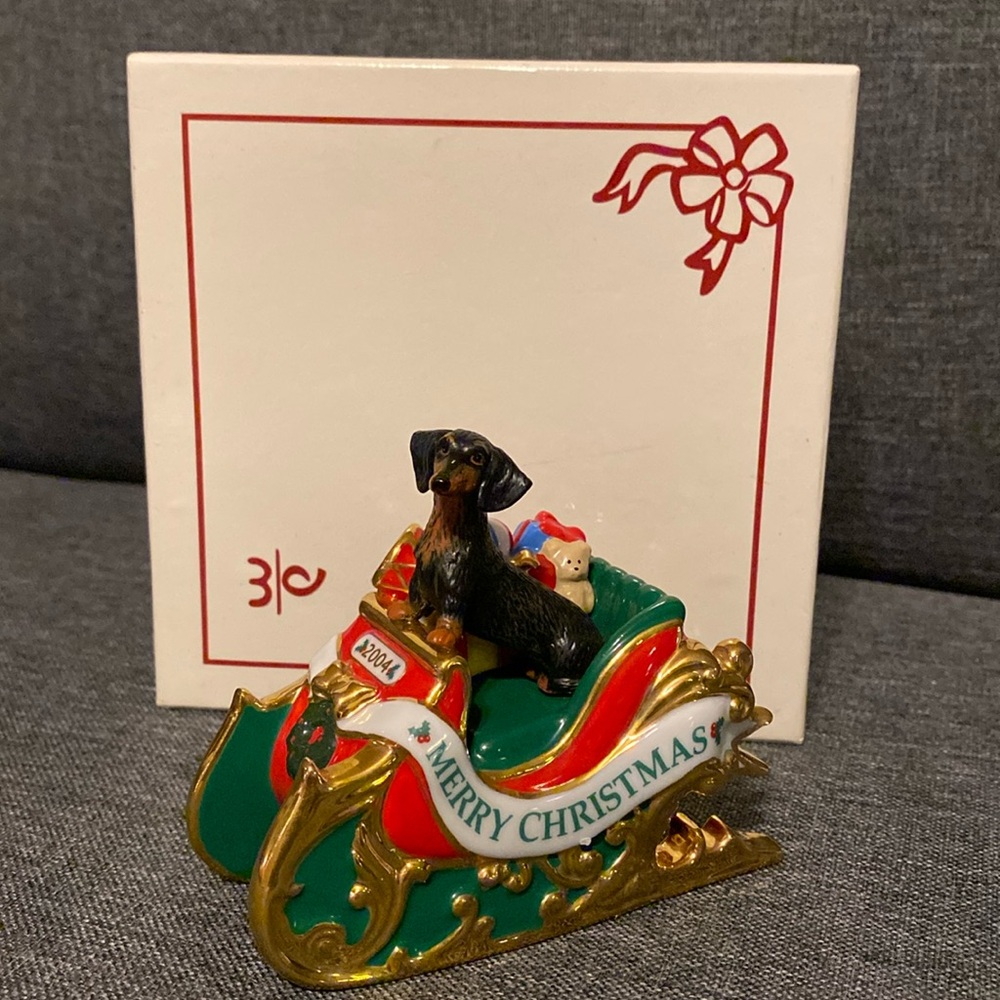 Dachshund Christmas Ornament by Danbury Mint